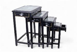 <br><b>Lot 152</b><br>Chinese Nesting Tables (4) w/ M.O.P. Women Designs