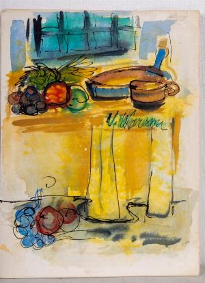 <br><b>Lot 254</b><br>Virginia Warren Watercolor Still Life and Floral