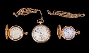 <br><b>Lot 613</b><br>Fine Elgin Pocket Watches (3)