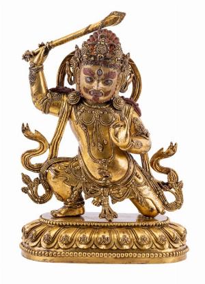 <br><b>Lot 82</b><br>Gold-Plated Bronze Mahakala Buddhist/Hindu Statue