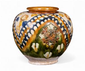<br><b>Lot 91</b><br>Chinese Tang Dynasty Hong Kong Sancai Ginger Jar