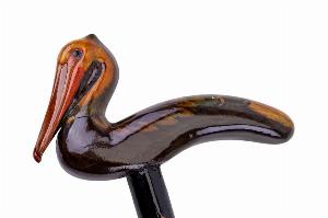 <br><b>Lot 335</b><br>Ebonized Handpainted Pelican Cane